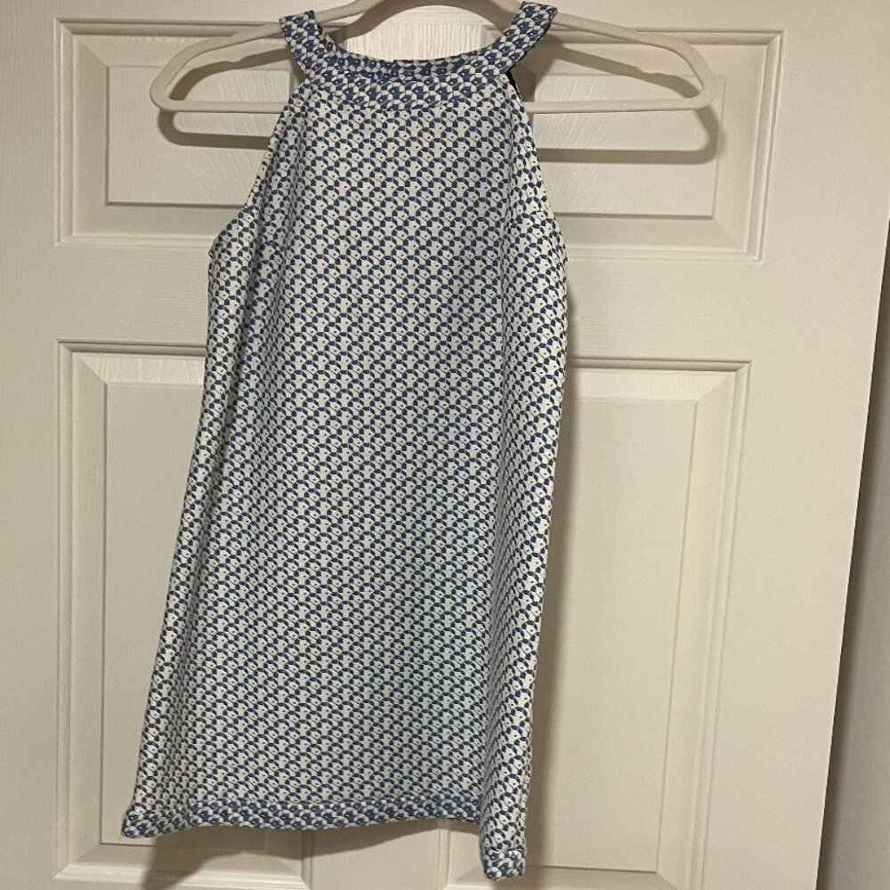 Benetton mini blue and white dress halter top